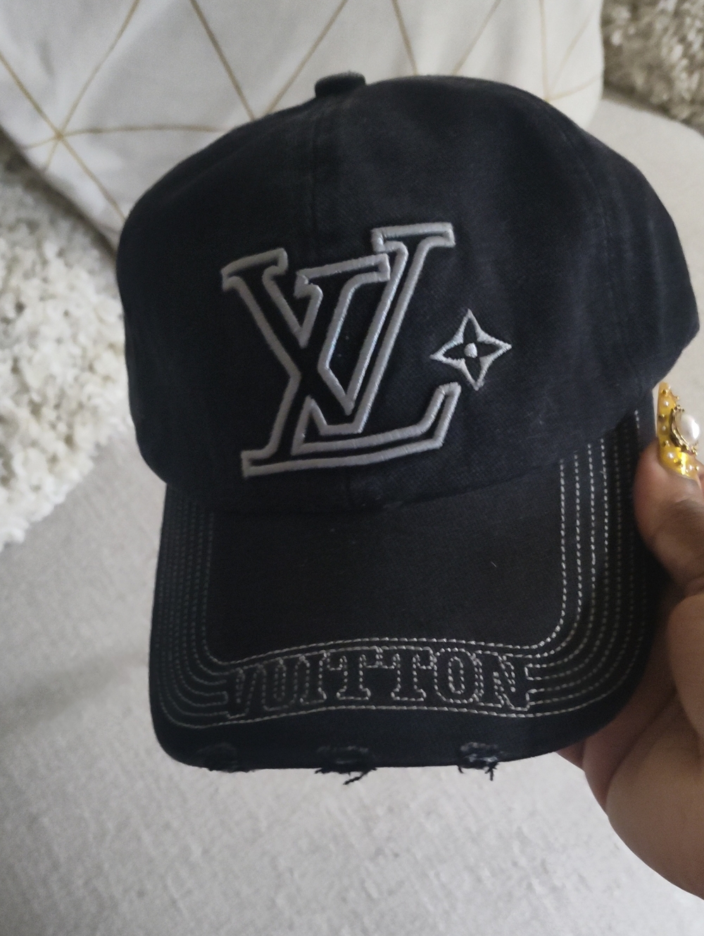 Cute fashion Black Monogram Baseball Cap